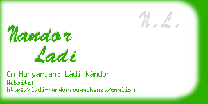 nandor ladi business card