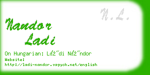 nandor ladi business card